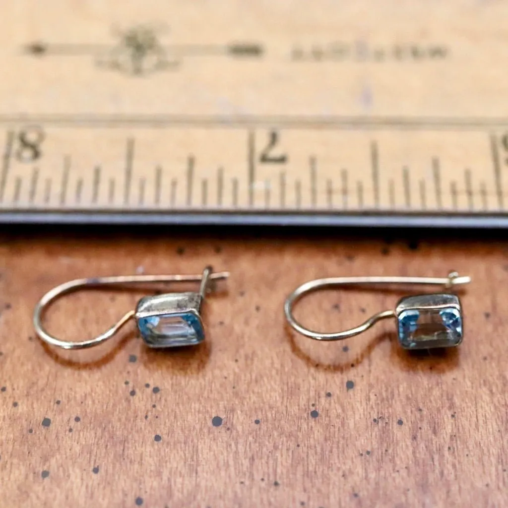 Contemporary Drop Iolite Earrings