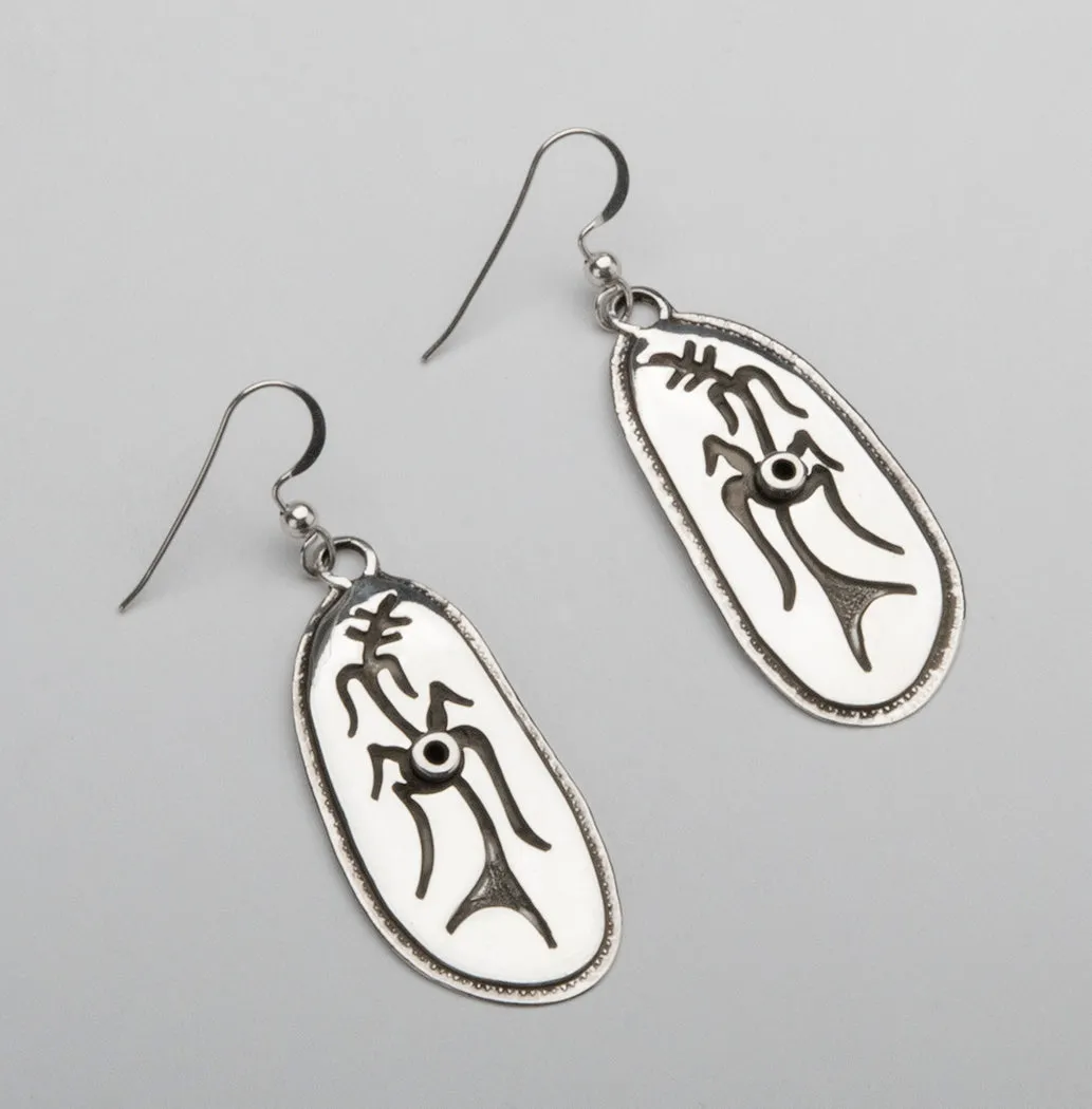 Contemporary Growing Corn Earrings Of Sterling Silver