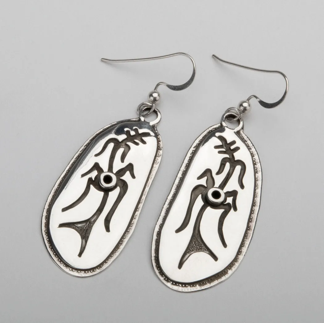 Contemporary Growing Corn Earrings Of Sterling Silver