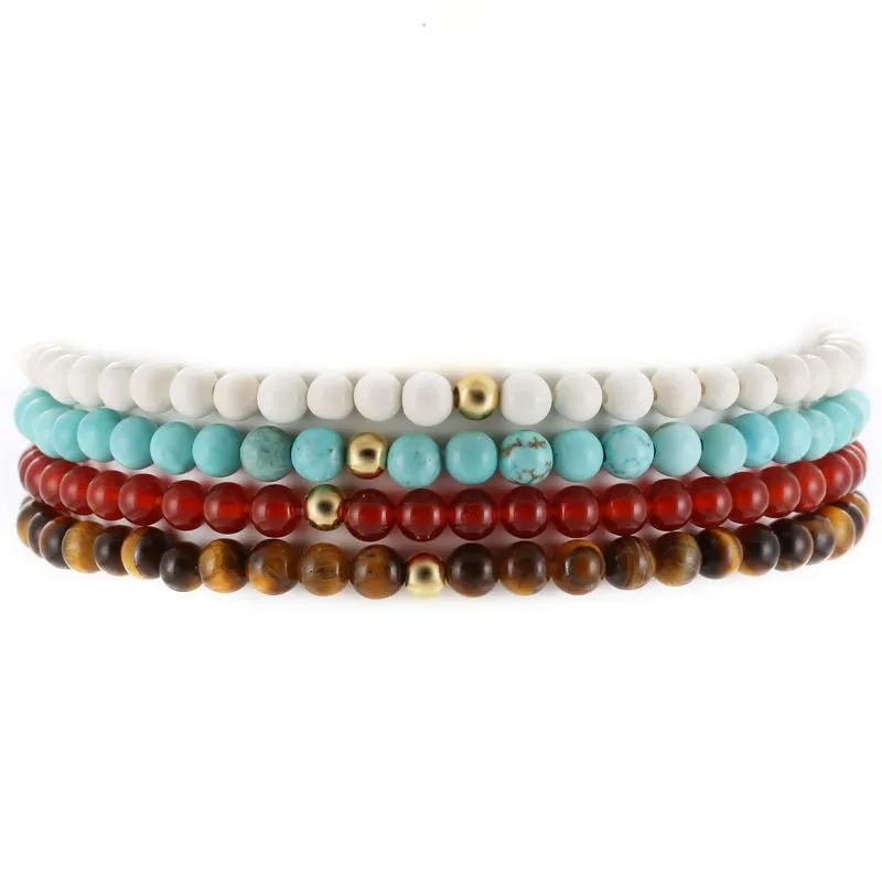 Cuban Schizo Natural Stone Elastic Bracelet