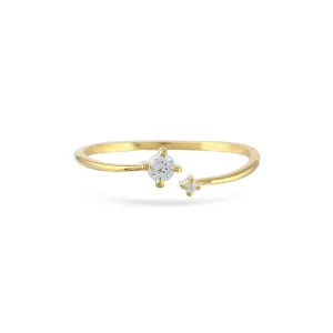 Dainty Cz Silver Ring - From Purl