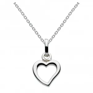 Dew Sterling Silver Dinky Small Open Heart Pendant 90C2HP