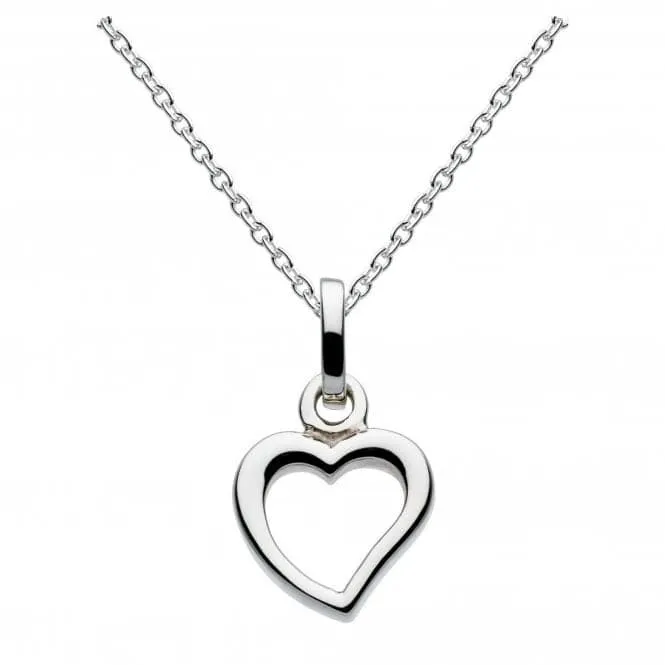 Dew Sterling Silver Dinky Small Open Heart Pendant 90C2HP