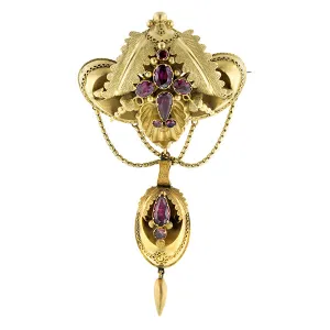 Early Victorian Garnet Pin