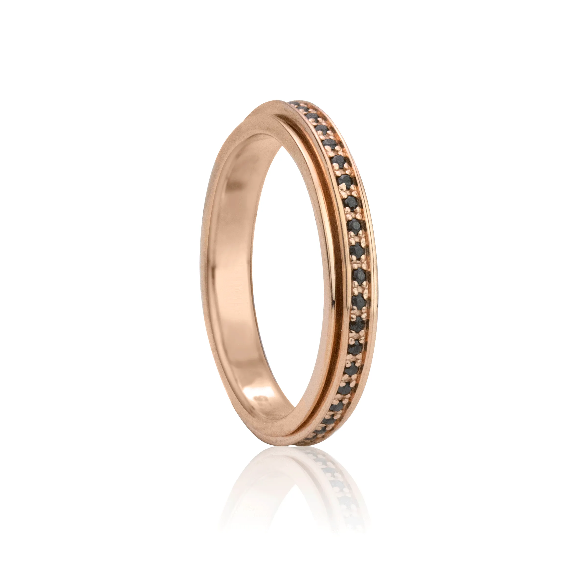 Eclipse 14K Rose Gold Spinner Ring