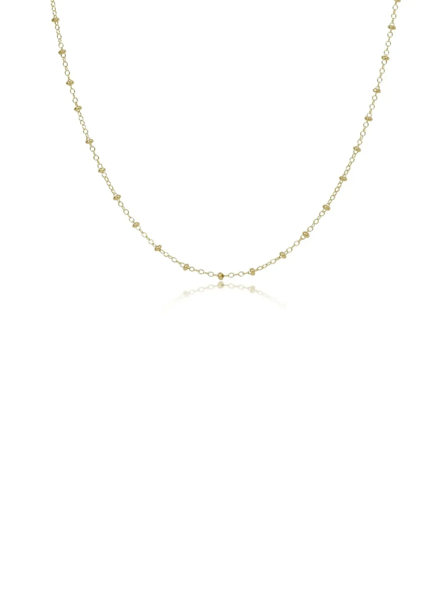 enewton Classic Simplicity Chain Gold Bead Choker: 2mm