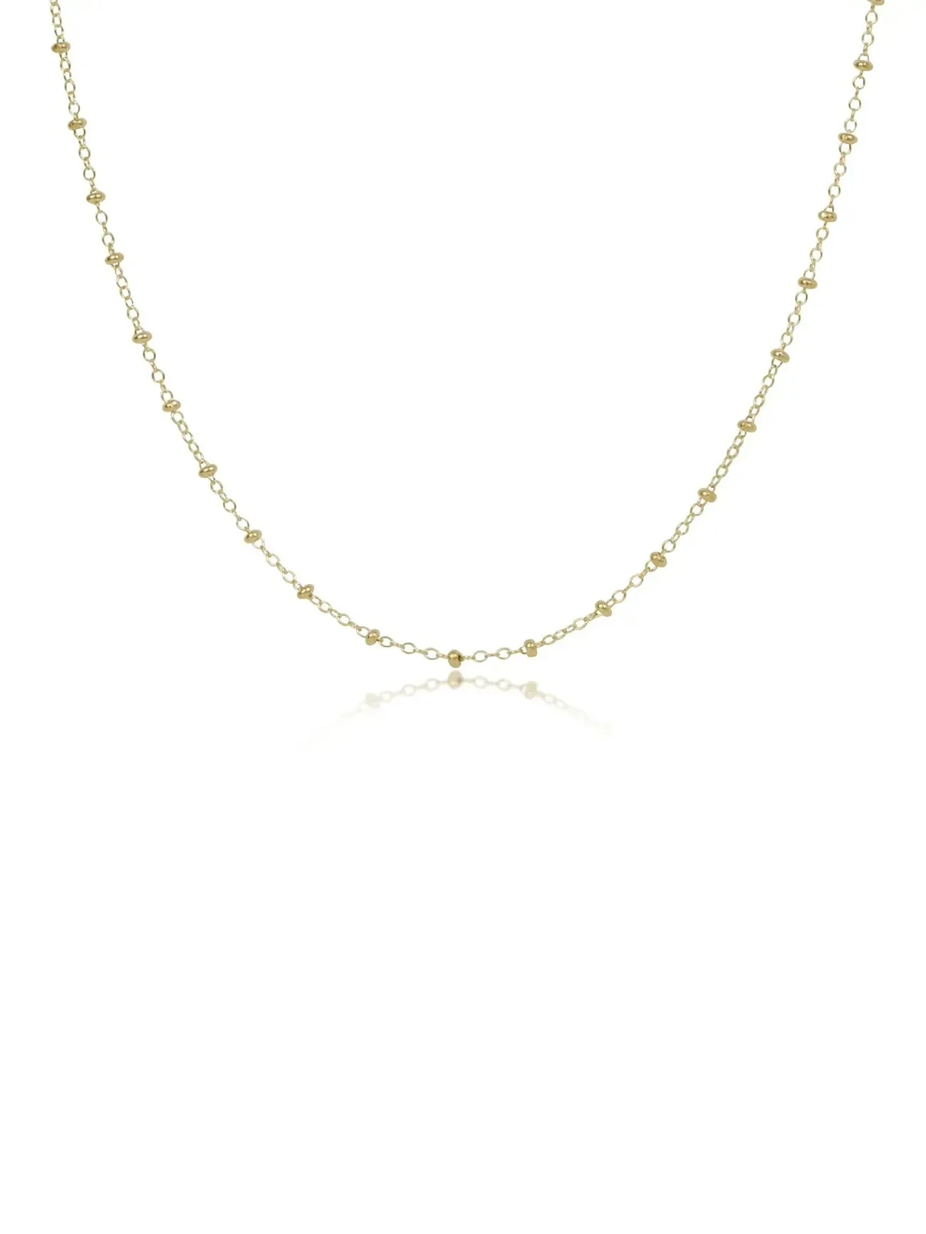 enewton Classic Simplicity Chain Gold Bead Choker: 2mm