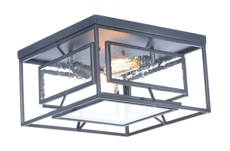 Era 15.75" 2 Light Flush Mount in Black