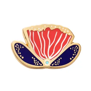 Erstwilder x Lauren Rogers - Fervent Feather Flower Enamel Pin