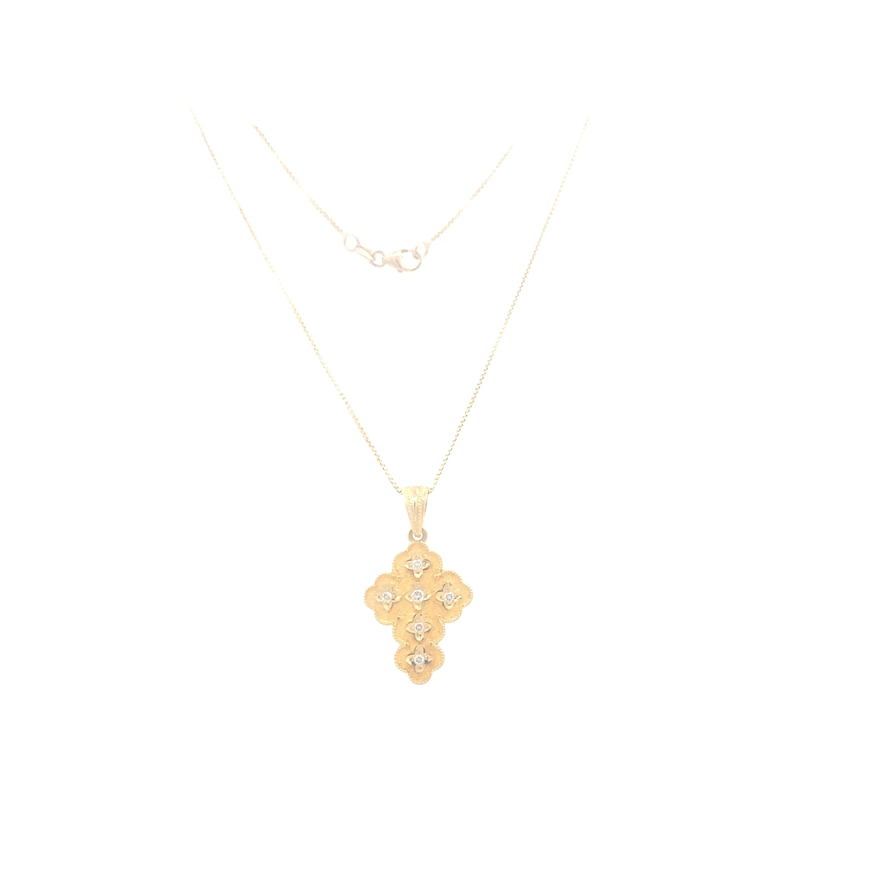 Estate Yellow GOld Cross Pendant