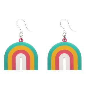 Exaggerated Rainbow Dangles Hypoallergenic Earrings for Sensitive Ears Made with Plastic Posts