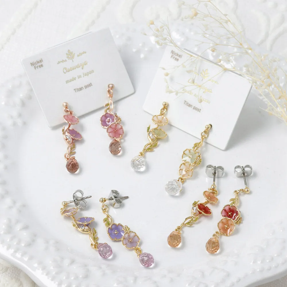 Flower Linear Earrings