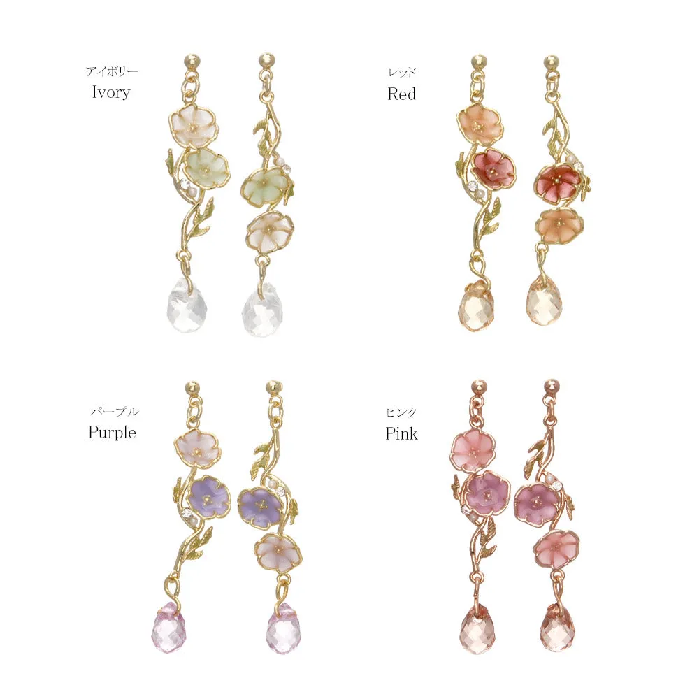 Flower Linear Earrings