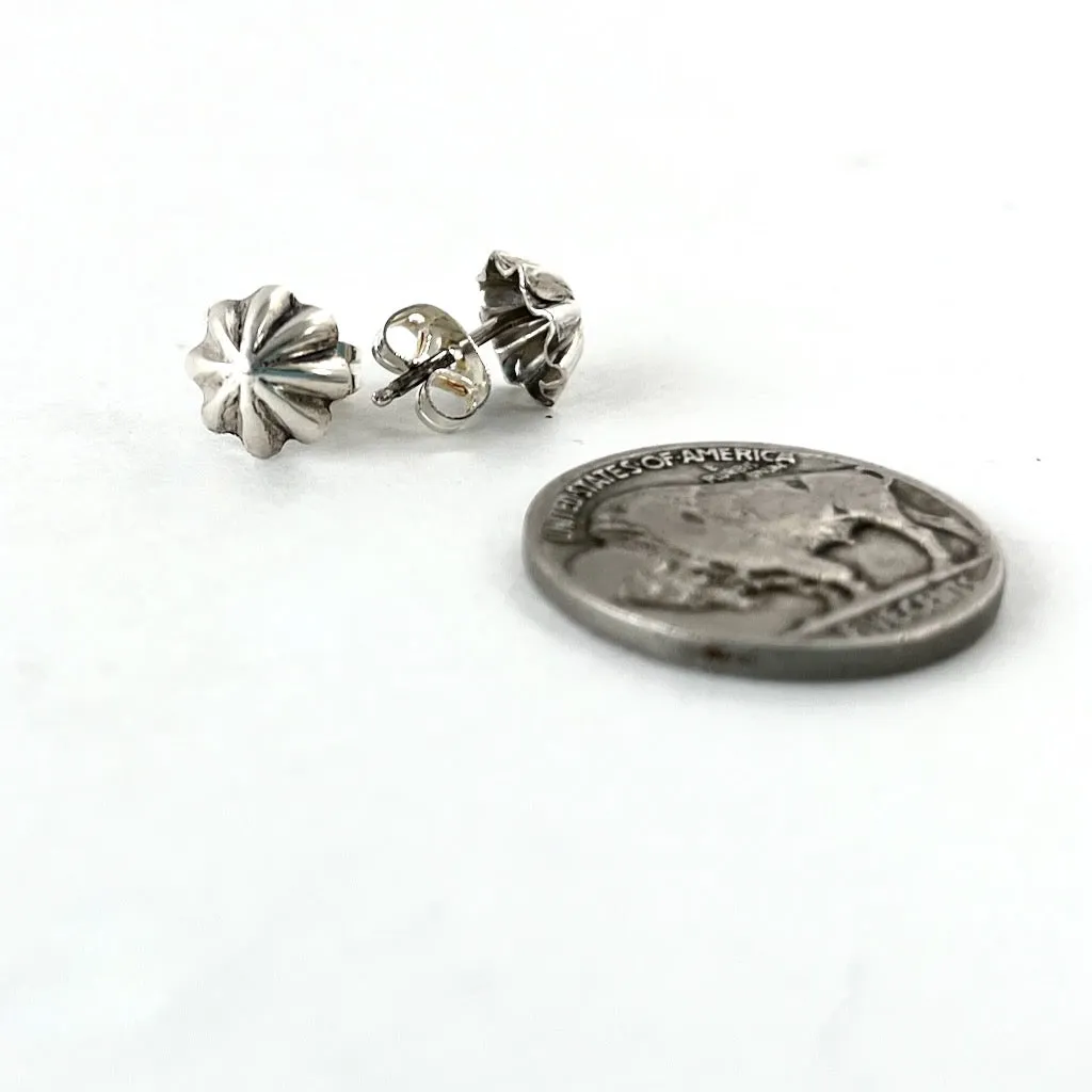 Fluted Sterling Silver Studs