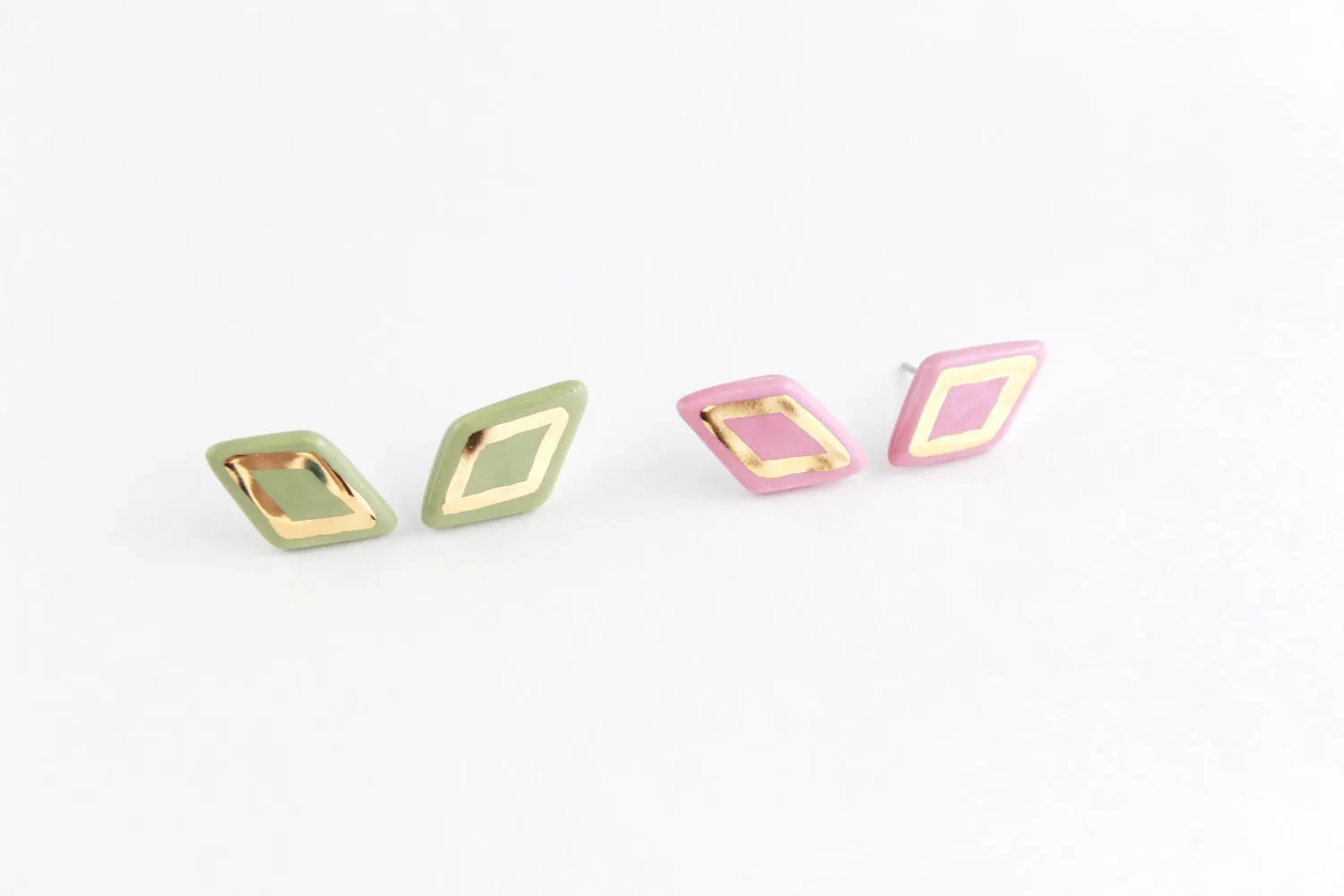 Gold Diamond Stud Earrings