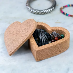 Heart shaped Versatile Cork Keepsake Box L-1058