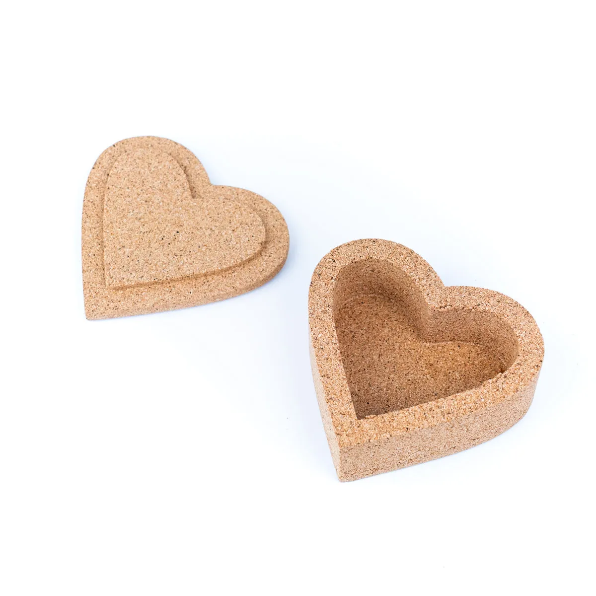 Heart shaped Versatile Cork Keepsake Box L-1058