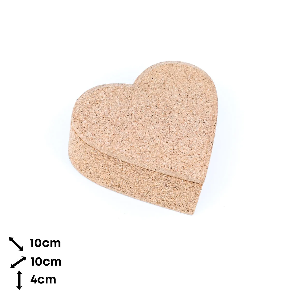 Heart shaped Versatile Cork Keepsake Box L-1058