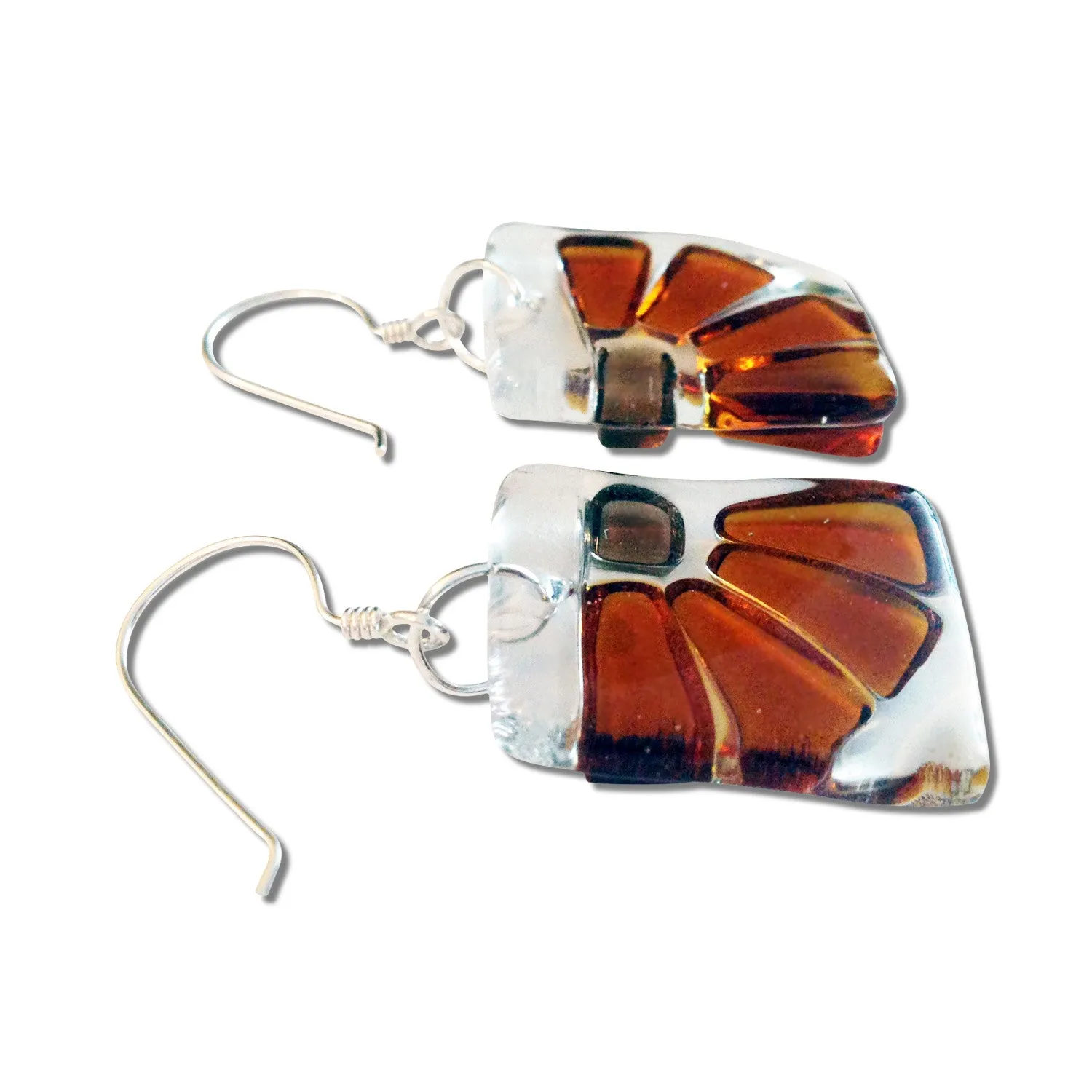 LAMA Glass Earrings - Amber