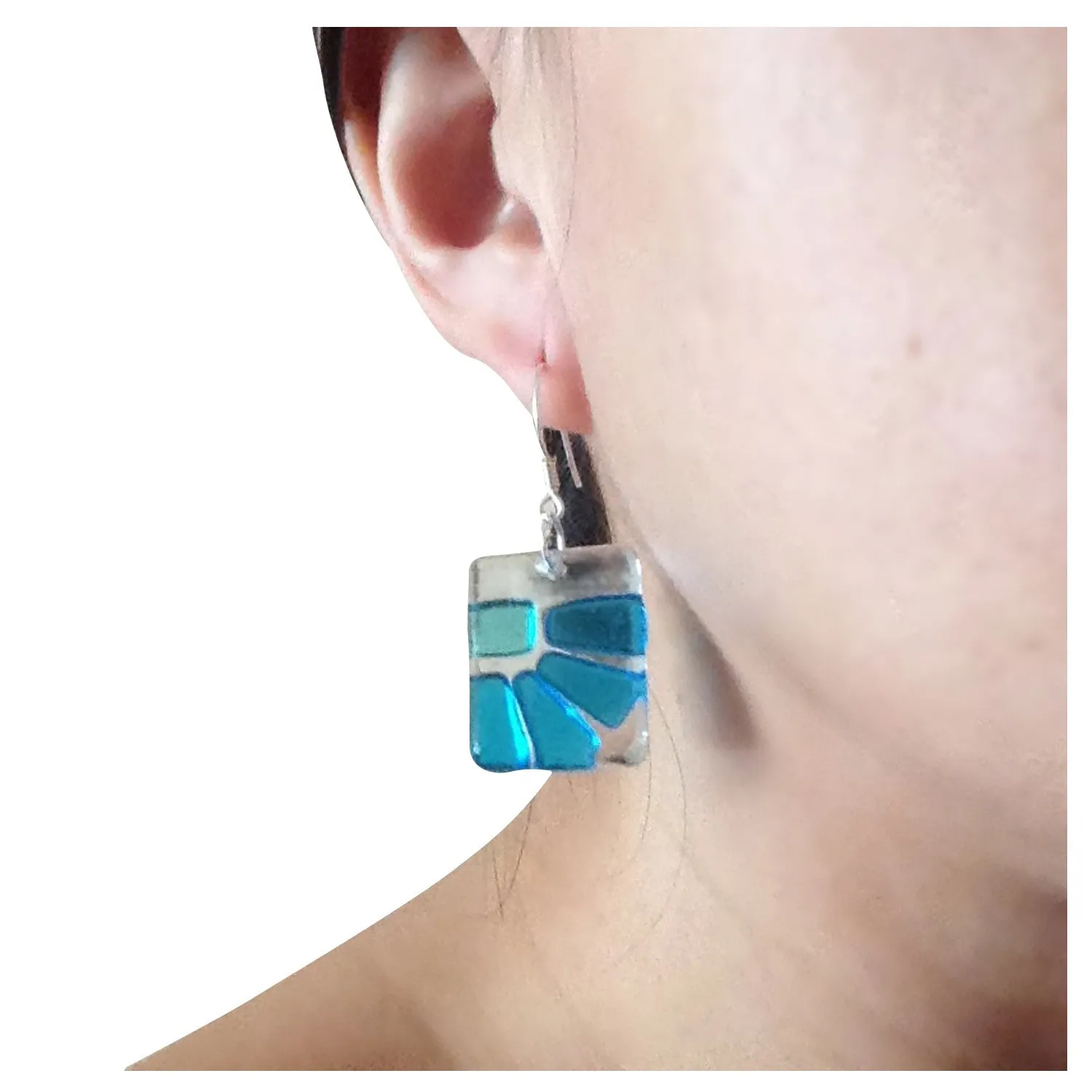 LAMA Glass Earrings - Red