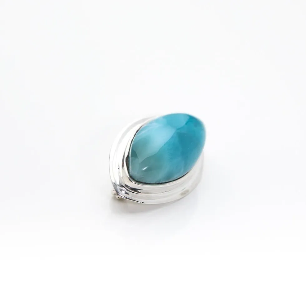 Larimar Brooch Adeline