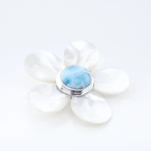 Larimar Flower Brooch Gail