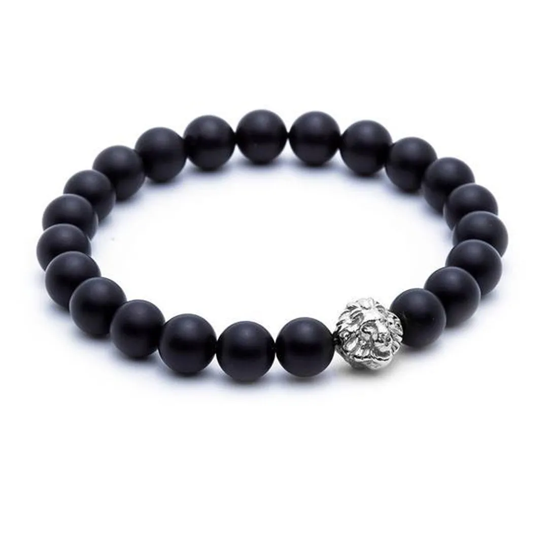 Leo Beaded Bracelet - Solid Silver