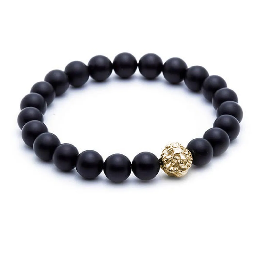 Leo Beaded Bracelet - Solid Silver