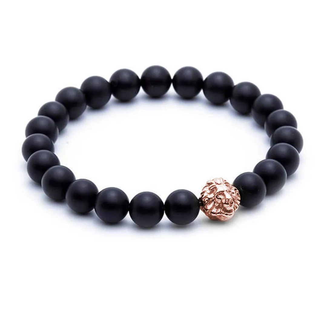 Leo Beaded Bracelet - Solid Silver