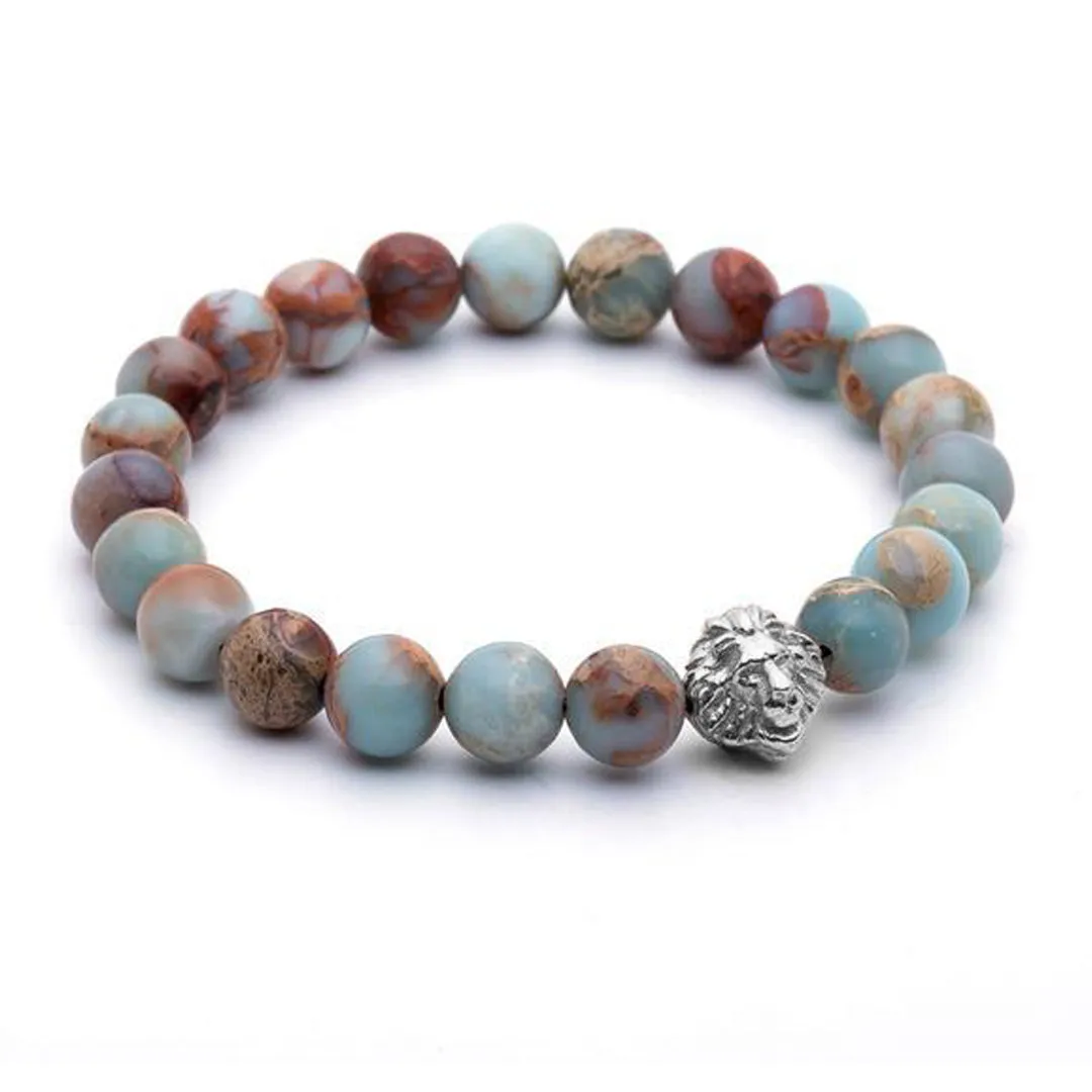 Leo Beaded Bracelet - Solid Silver