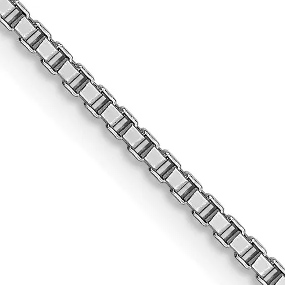 Leslies 14kt White Gold 1.0mm Box Chain With Lobster Clasp