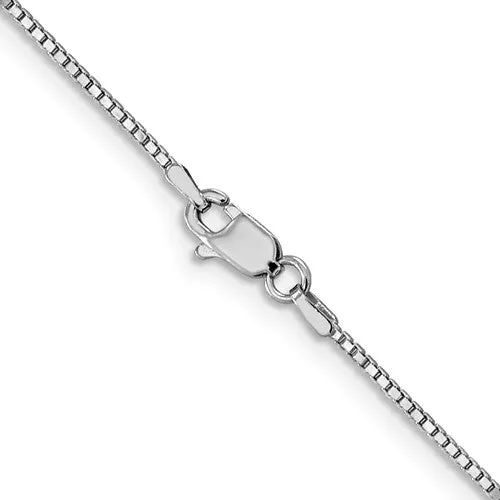 Leslies 14kt White Gold 1.0mm Box Chain With Lobster Clasp