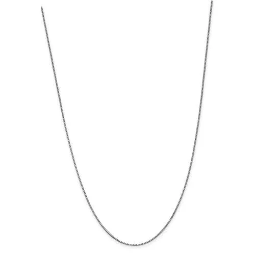 Leslies 14kt White Gold 1.0mm Box Chain With Lobster Clasp