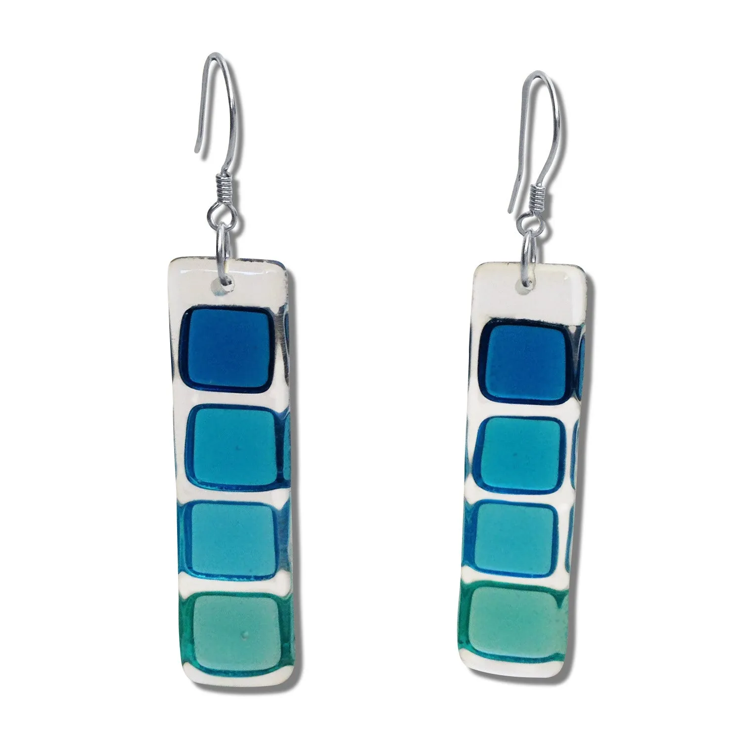 LMOL Glass Earrings - White