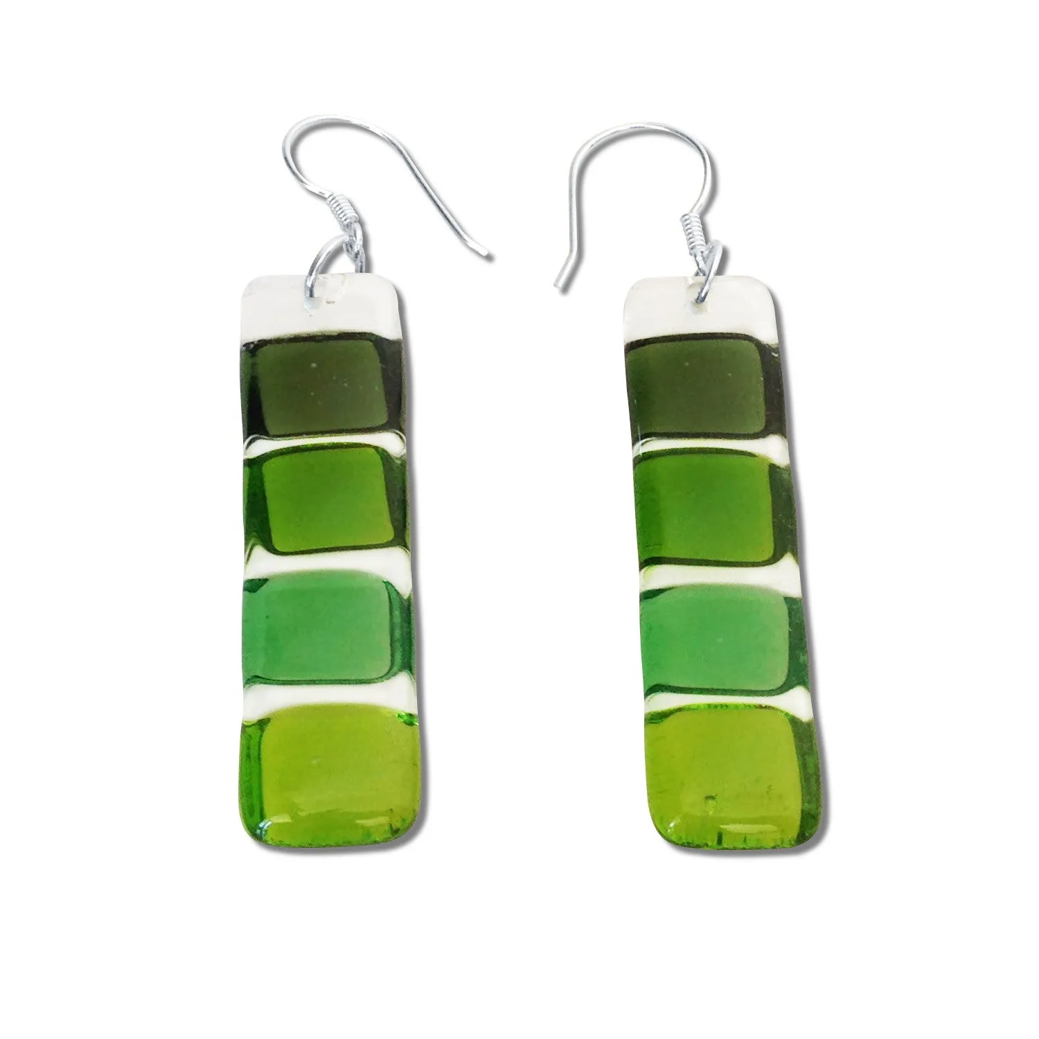 LMOL Glass Earrings - White