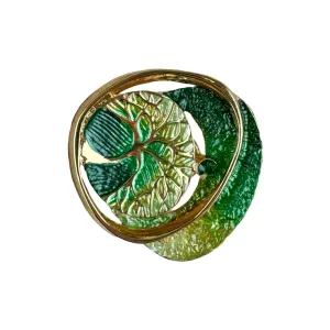 Magnetic Brooch - Green Leaf Harmony