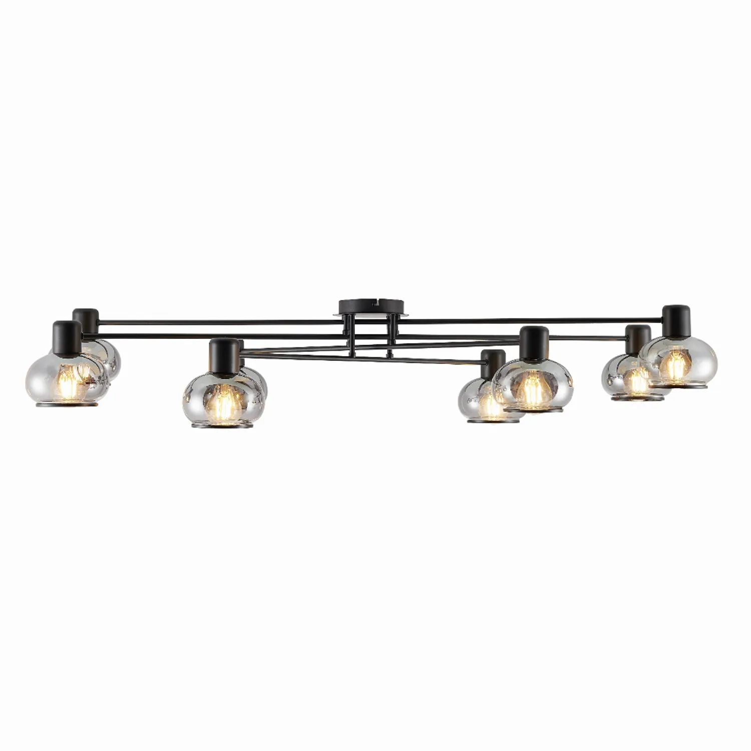 Marbell Close To Ceiling Light 8Lt in Antique Brass, Black