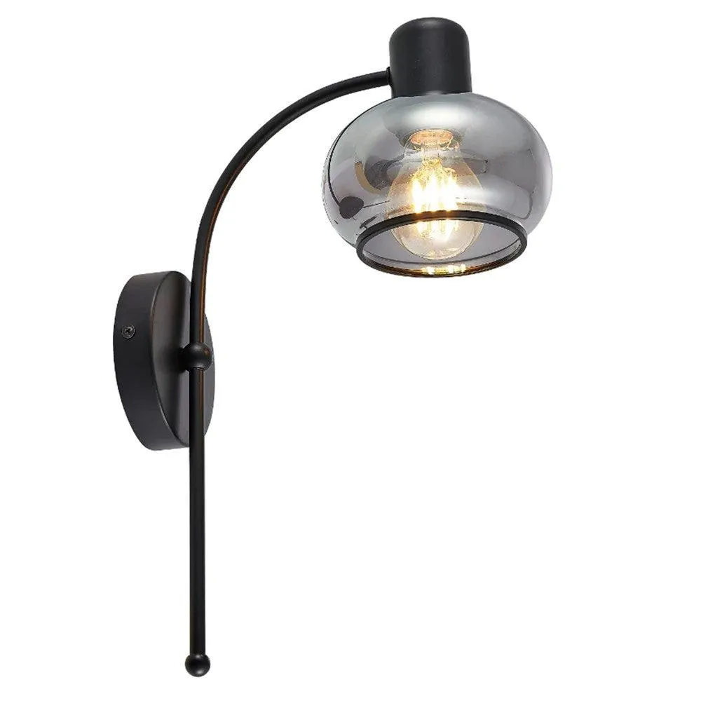 Marbell Indoor Wall Light in Antique Brass, Black