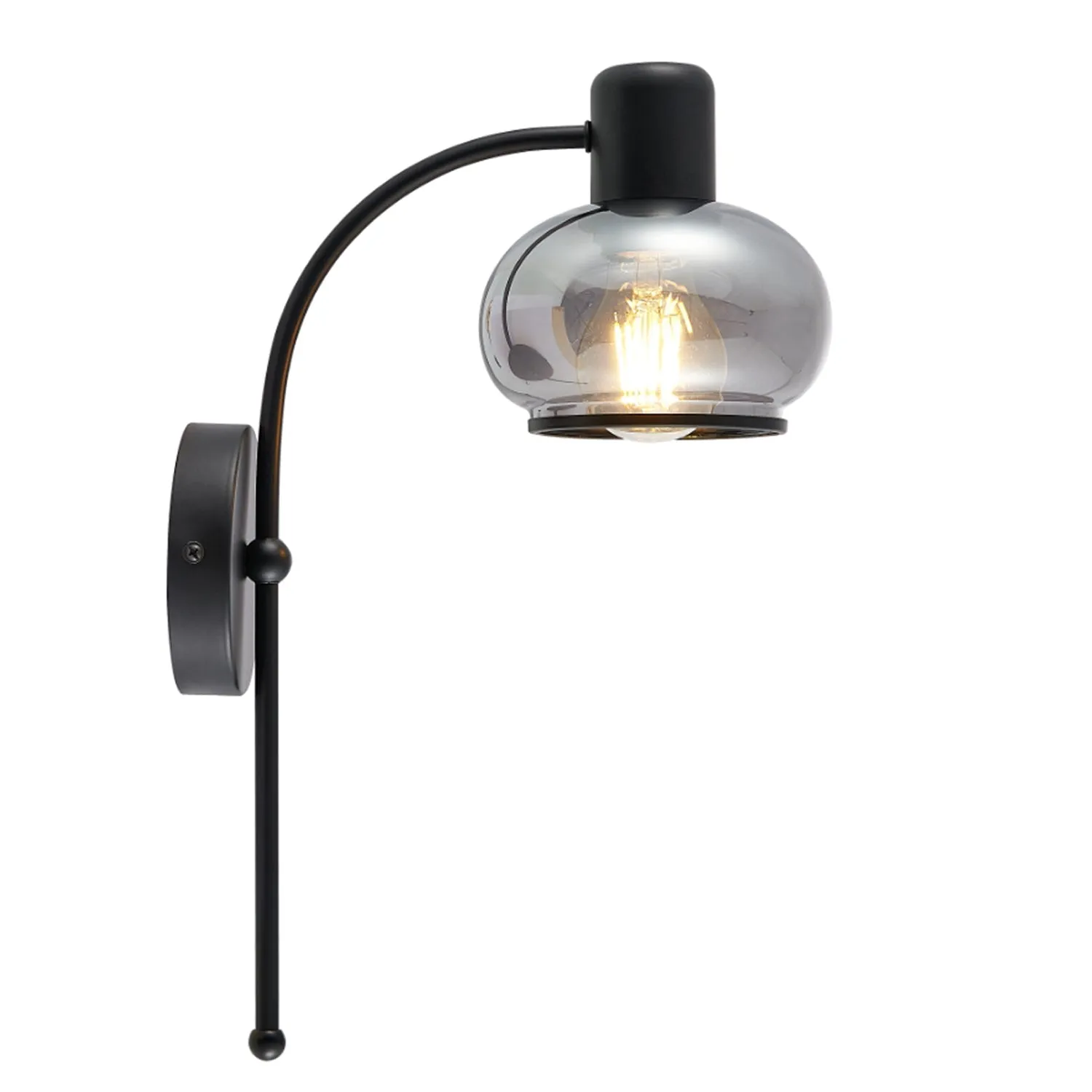 Marbell Indoor Wall Light in Antique Brass, Black