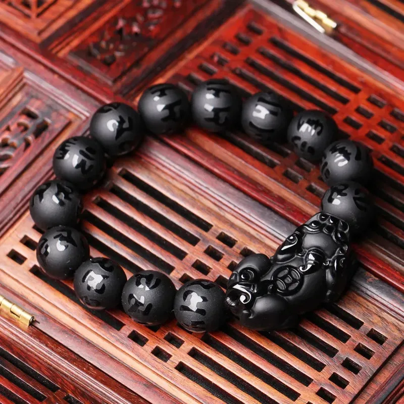 Natural Black Obsidian Bracelets