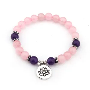 Natural Purple Rose Stone Mara Bracelet