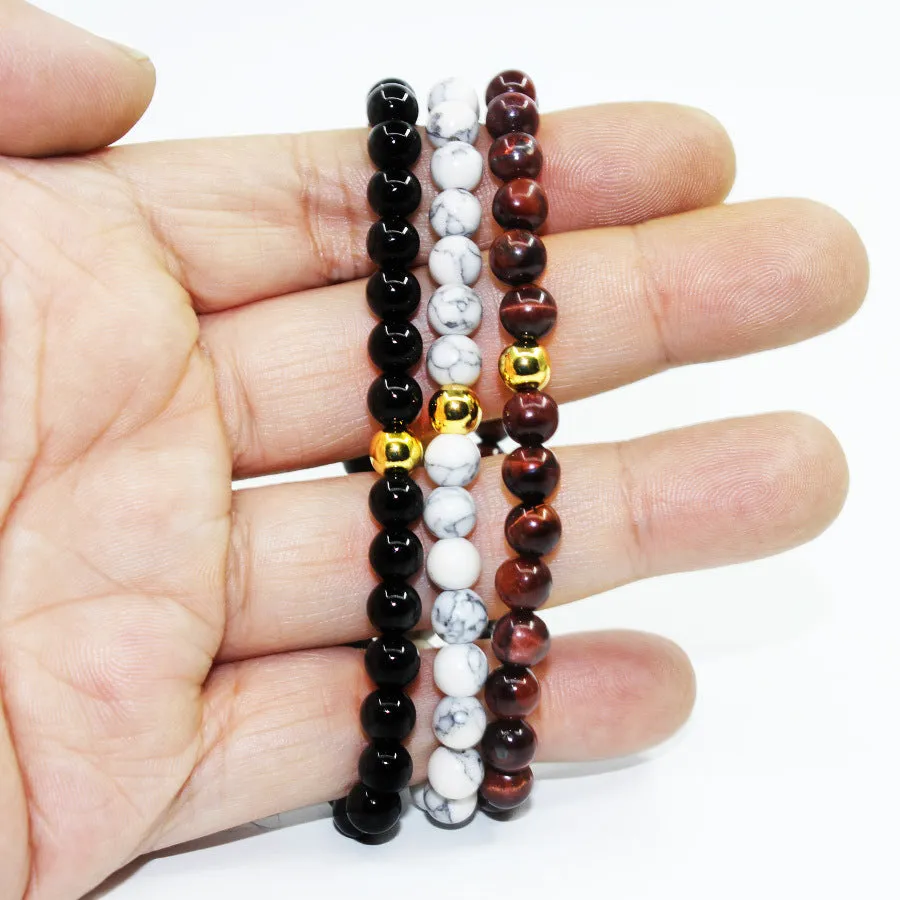 Natural Stone Bracelet 6mm Beaded Bracelets