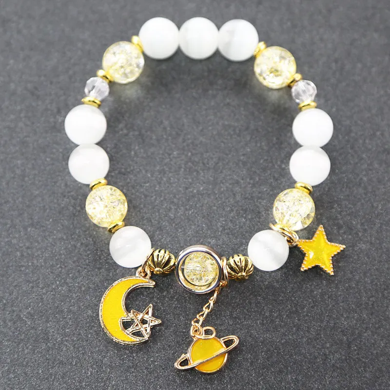 Natural stone pop crystal bracelet