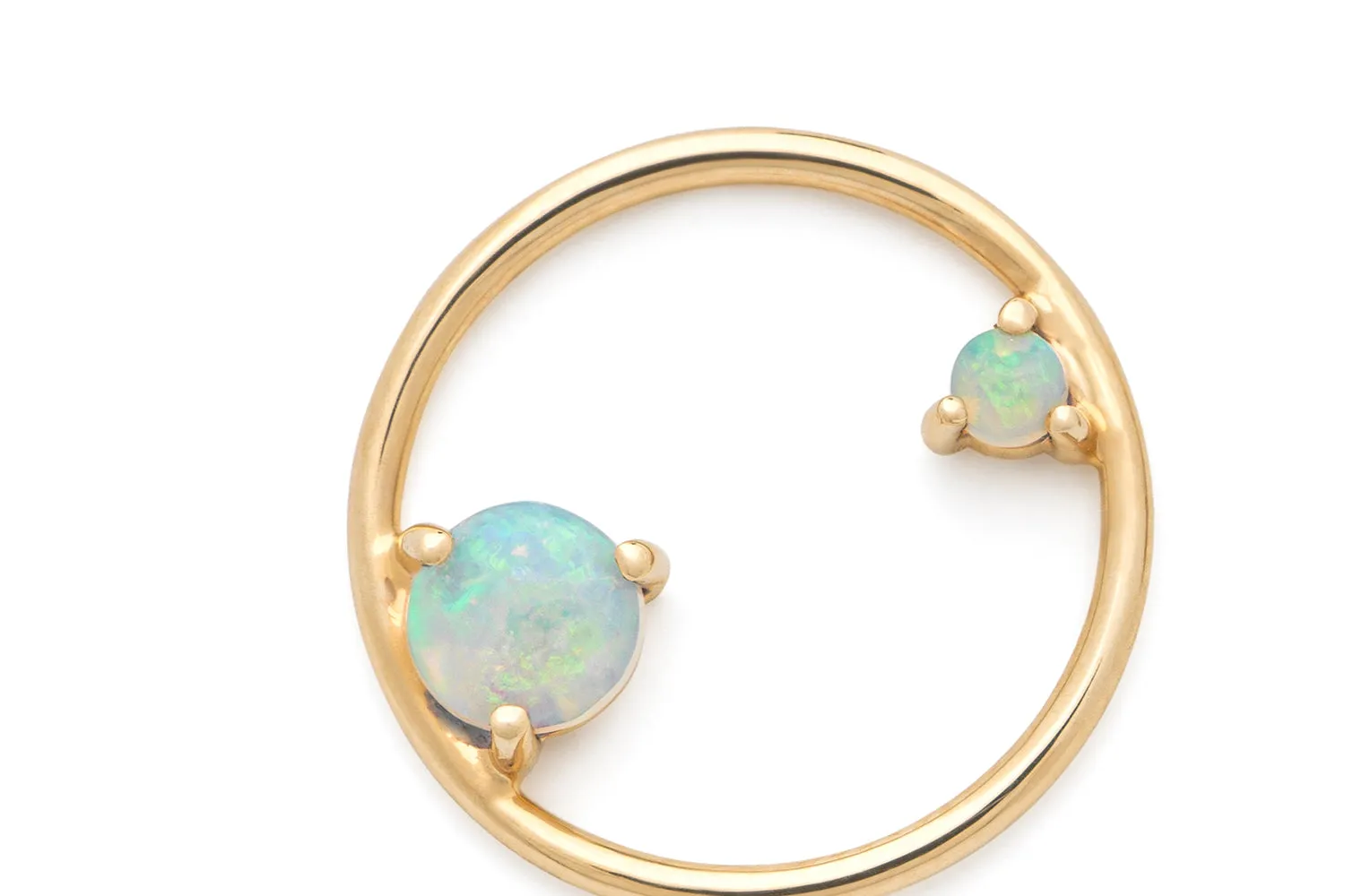 Opal Circle Earrings