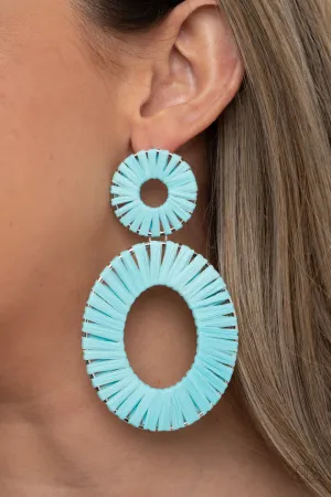 Paparazzi Earring ~ Foxy Flamenco - Blue