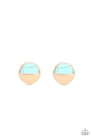 Paparazzi Earring ~ Marble Minimalist - Blue