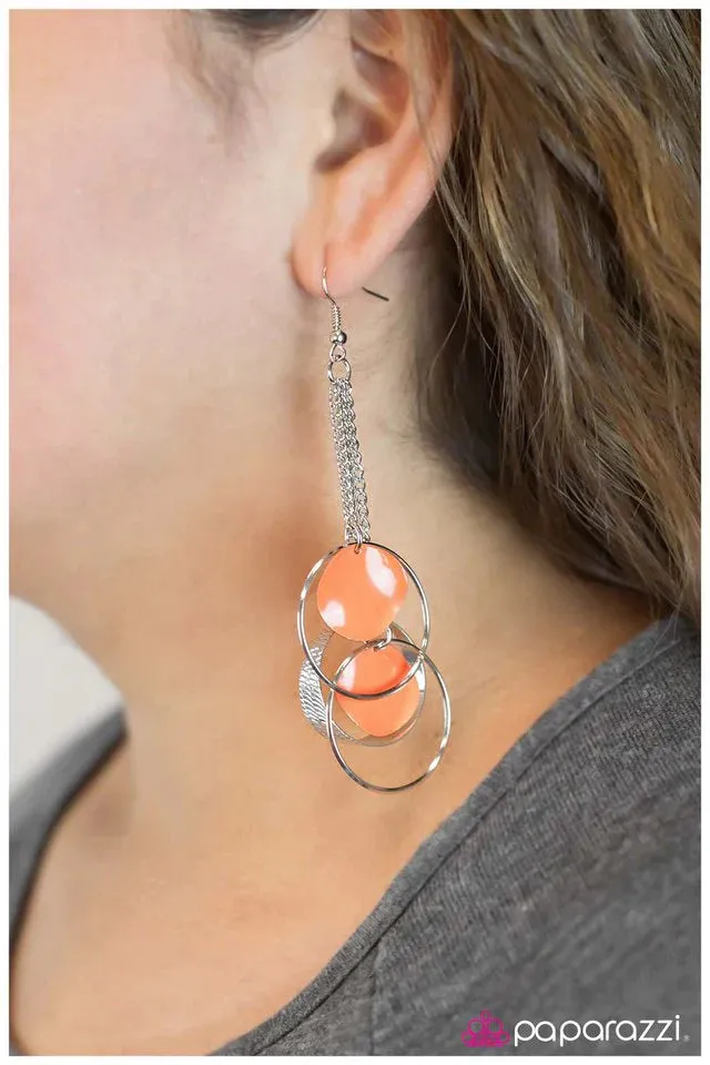 Paparazzi Earring ~ Tangerine Dream - Orange