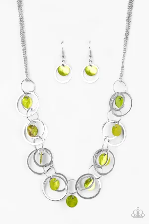 Paparazzi Necklace ~ A Hot SHELL-er - Green