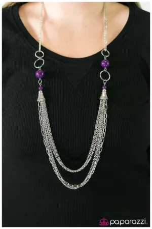 Paparazzi Necklace ~ Armageddon - Purple