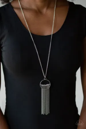 Paparazzi Necklace ~ Terra Tassel - Silver